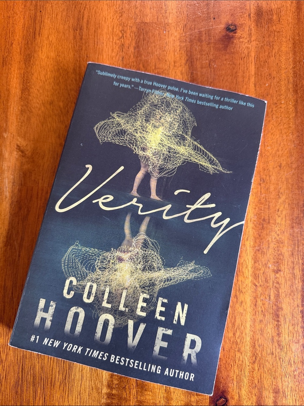 Verity by Colleen Hoover - Dark Blue & Gold Paperback